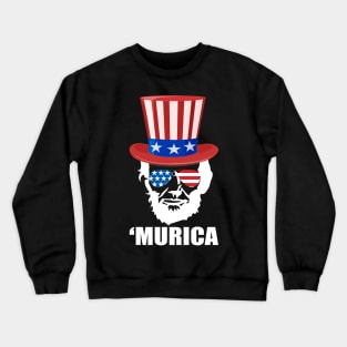 'Murica Abe Lincoln' Amazing July 4th Flag Gift Crewneck Sweatshirt